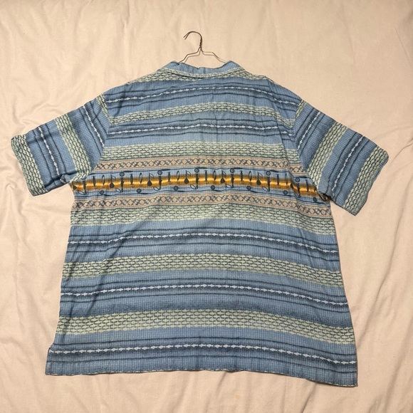 Woolrich Blue and Yellow Fishing Patterned Casual Shirt - Picture 8 of 9